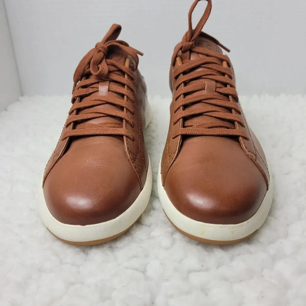 Cole Haan Grandpro Tennis Size 8.5 Brown Lace Up Sneaker Shoes Great